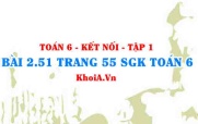 Bài 2.51 trang 55 SGK Toán 6 tập 1 Kết nối tri thức